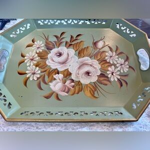 Vintage Hand Decorated Tole by Pilgrim Art